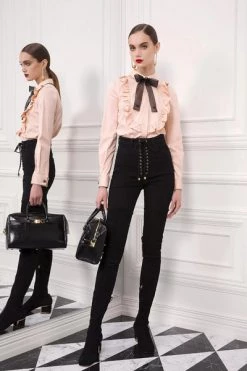 Elisabetta Franchi Pantalons Skinny Trousers Black