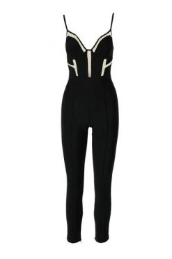 Elisabetta Franchi Jumpsuits & Tuinbroeken BUSTIER JUMPSUIT Black