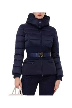 Elisabetta Franchi Gewatteerde Jassen DOWN FILLED COMFORTER Blue -Elisabetta Franchi Winkel 004e24cabbae1d8616564125bc4018d1