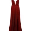 Elisabetta Franchi Maxi Jurken LUREX RED CARPET DRESS Red