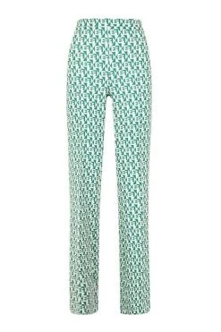 Elisabetta Franchi Pantalons Straight Trousers Green