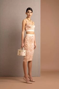 Elisabetta Franchi Casual Jurken Skirt And Top Set Beige -Elisabetta Franchi Winkel 0139120de9e1a676e7397d7f3d5f9b2e
