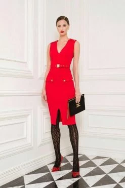 Elisabetta Franchi Casual Jurken Midi Dresses Red -Elisabetta Franchi Winkel 01dc48ca5039c8500fe202681bb9b296