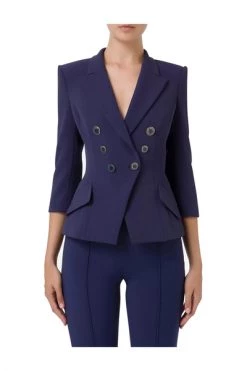 Elisabetta Franchi Blazers Blazer Jacket Blue -Elisabetta Franchi Winkel 02c1fdd5e5826caf6d40b7729a1cdf27