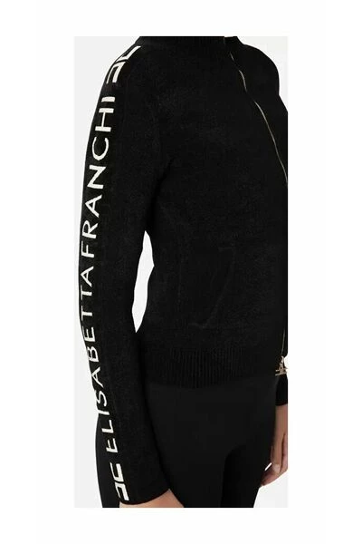 Elisabetta Franchi Hoodies & Sweatvesten Zip-throughs Black 3 Elisabetta Franchi Hoodies & Sweatvesten Zip-throughs Black - Afbeelding 3