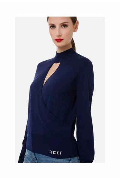 Elisabetta Franchi Coltruien Turtlenecks Blue 3 Elisabetta Franchi Coltruien Turtlenecks Blue - Afbeelding 3