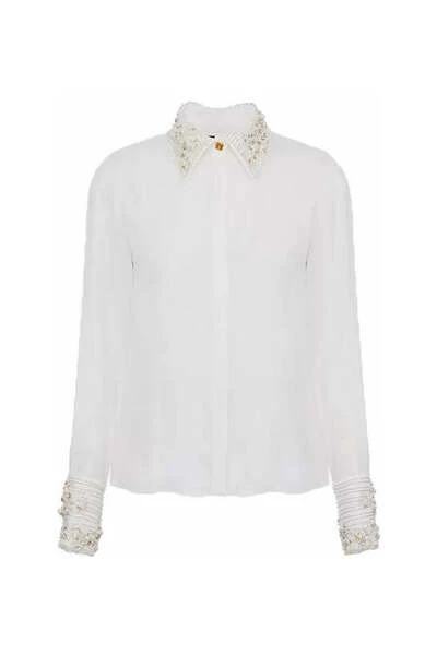 Elisabetta Franchi Longsleeve Shirts Shirts White 1 Elisabetta Franchi Longsleeve Shirts Shirts White