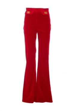 Wijde Broeken Elisabetta Franchi Trousers Red Red