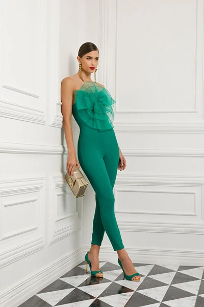 Elisabetta Franchi Playsuits Green 2 Elisabetta Franchi Playsuits Green - Afbeelding 2