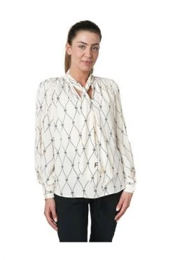 Elisabetta Franchi Longsleeve Shirts SHIRT Beige -Elisabetta Franchi Winkel 04afb3f9d7eeb529a885f86a102a9b14