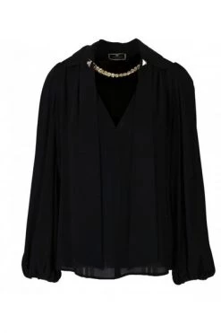 Elisabetta Franchi Blouses Shirt Black