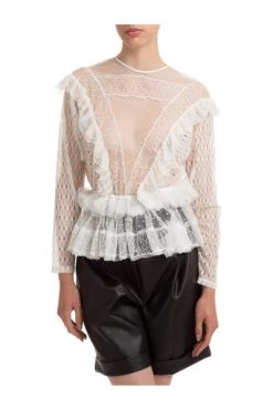 Elisabetta Franchi Blouses Top Long Sleeve White