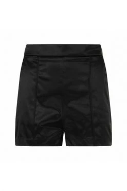 Elisabetta Franchi Korte Broeken High-waist Satin Shorts Black -Elisabetta Franchi Winkel 050c9fd803804306709f859adc40dec1
