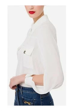Elisabetta Franchi Longsleeve Shirts Formal Shirts White -Elisabetta Franchi Winkel 0552be4d754180037b3689fb605b6058