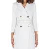 Elisabetta Franchi Casual Jurken Robe Manteau Dress With Buckle White