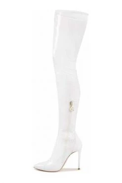 Elisabetta Franchi Hoge & Overknee Laarzen Over-knee Boots White -Elisabetta Franchi Winkel 058b1cfd66732f5c83c32d77e551fbcc