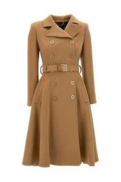 Elisabetta Franchi Trenchcoats & Mantels Belted Coats Beige