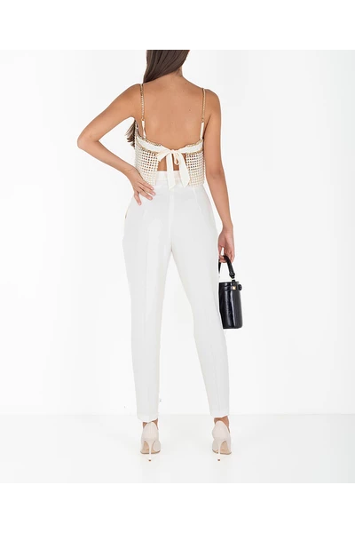 Elisabetta Franchi Sleeveless Tops Beige 1 Elisabetta Franchi Sleeveless Tops Beige