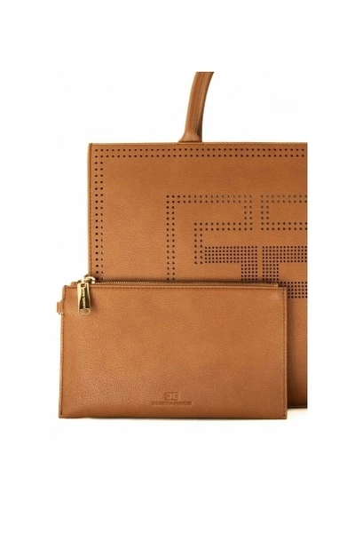 Elisabetta Franchi Shoppers Shopper Bag Brown 6 Elisabetta Franchi Shoppers Shopper Bag Brown - Afbeelding 6