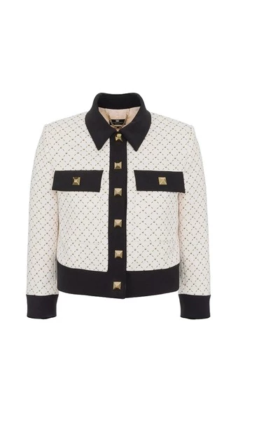 Elisabetta Franchi Blazers JACKET Beige 2 Elisabetta Franchi Blazers JACKET Beige - Afbeelding 2