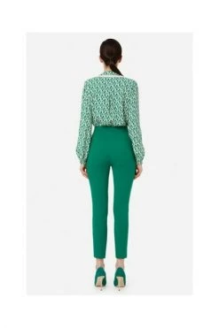 Elisabetta Franchi Pantalons Slim-fit Trousers Green