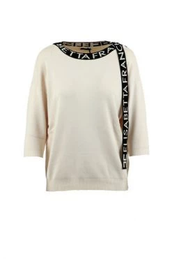Elisabetta Franchi Sweaters Round-neck Knitwear Beige