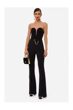 Elisabetta Franchi Pantalons Slim-fit Trousers Black