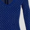 Elisabetta Franchi Casual Jurken Mini Dress In Knit Fabric With Studs Blue