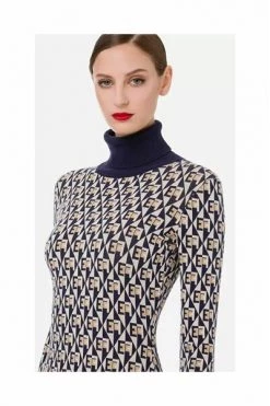 Elisabetta Franchi Casual Jurken Knitted Dresses Gray -Elisabetta Franchi Winkel 0ae0ccab013ca42743420274215b2365