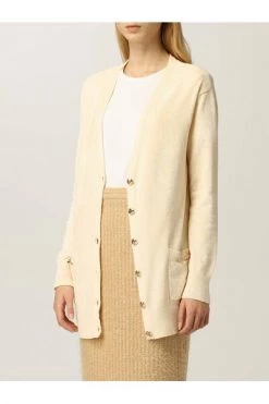 Elisabetta Franchi Vesten Cardigan Beige -Elisabetta Franchi Winkel 0af84bb5cab37ed77637295b5578de63