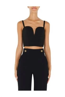 Elisabetta Franchi T-shirts Sleeveless Top TO04527E2 Black -Elisabetta Franchi Winkel 0c183d5b5b5ddb82a984059bbd39905d