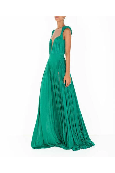 Elisabetta Franchi Jurken Gowns Green 2 Elisabetta Franchi Jurken Gowns Green - Afbeelding 2