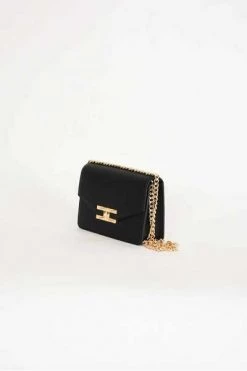 Elisabetta Franchi Schoudertassen Cross Body Bags Black