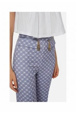 Elisabetta Franchi Wijde Broeken PANTALONI PA00521E2-AM2 Blue -Elisabetta Franchi Winkel 0eee1e76443da05837291e83e6bffebe