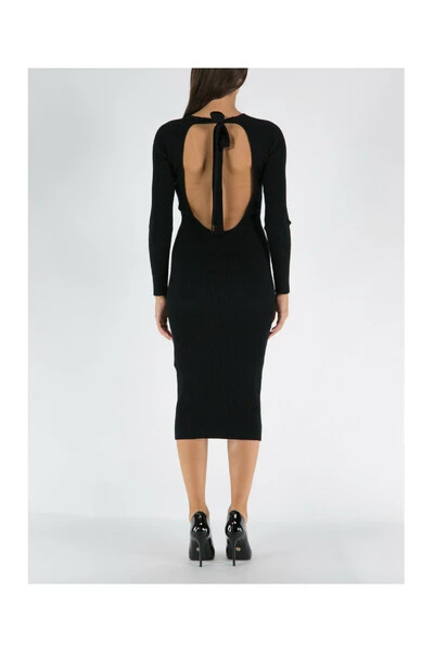 Elisabetta Franchi Casual Jurken Midi Dresses Black 3 Elisabetta Franchi Casual Jurken Midi Dresses Black - Afbeelding 3