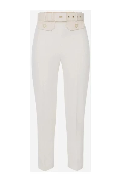 Elisabetta Franchi Pantalons Skinny Trousers White 2 Elisabetta Franchi Pantalons Skinny Trousers White - Afbeelding 2