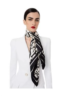 Elisabetta Franchi Sjaals Silky Scarf MIINTO-b57ee91b52c547ff3e41 Black