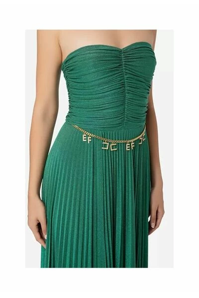 Elisabetta Franchi Jurken Gowns Green 2 Elisabetta Franchi Jurken Gowns Green - Afbeelding 2