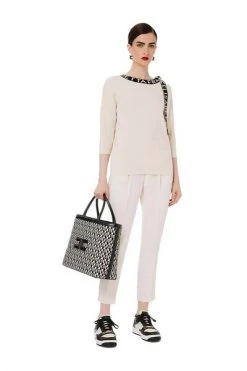 Elisabetta Franchi Sweaters KNITTED JUMPER Beige