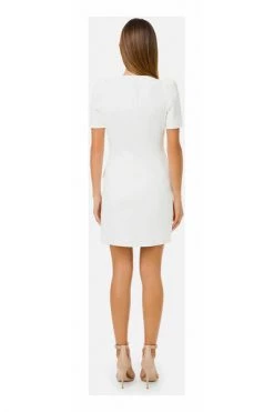 Elisabetta Franchi Casual Jurken Dress With Buttons White