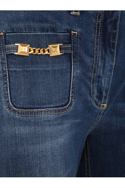 Elisabetta Franchi Cropped Jeans Blue 2 Elisabetta Franchi Cropped Jeans Blue - Afbeelding 2