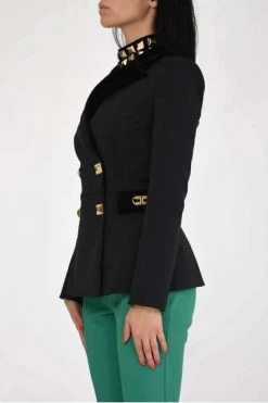 Elisabetta Franchi Blazers Black -Elisabetta Franchi Winkel 1114330acca1e4b9b27d1982f064ce3e