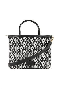 Elisabetta Franchi Shoppers Tote Bags Black