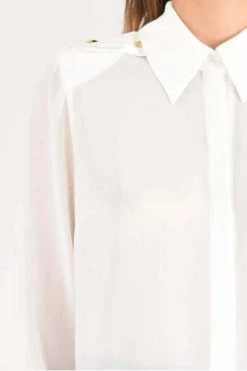 Elisabetta Franchi Longsleeve Shirts Formal Shirts White