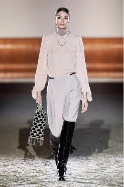 Elisabetta Franchi Broeken Trousers With Strap And Buckle Detail Gray -Elisabetta Franchi Winkel 11fc7ccc8df70bad565013188cf7c941