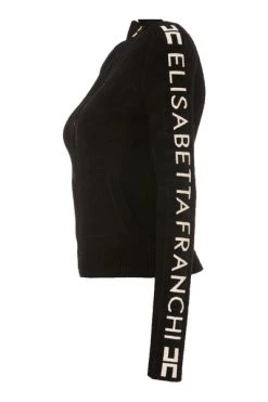 Elisabetta Franchi Hoodies & Sweatvesten Zip-Through HOODIE Black -Elisabetta Franchi Winkel 12543b888a0fc1e4698de81af3ced53e