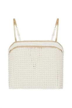 Elisabetta Franchi Sleeveless Tops White -Elisabetta Franchi Winkel 132ad643bb0ca402f81152850a0bfb75