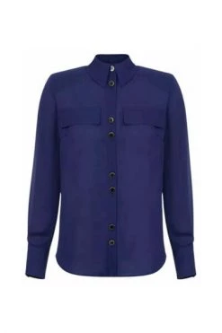 Elisabetta Franchi Longsleeve Shirts Blouse Blue -Elisabetta Franchi Winkel 132b4f40bb160401fcc3e86c4fdc67cb