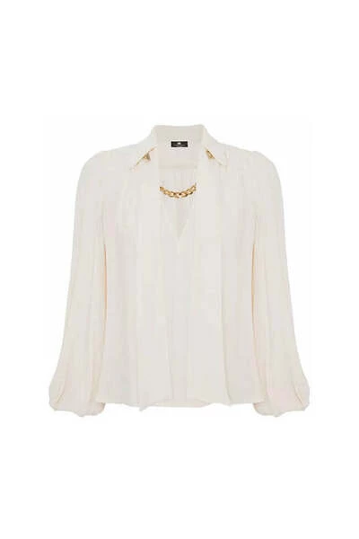 Elisabetta Franchi Blouses Blouse White 1 Elisabetta Franchi Blouses Blouse White