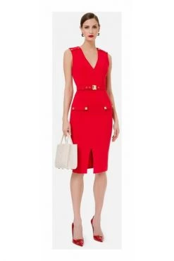 Elisabetta Franchi Casual Jurken Midi Dresses Red
